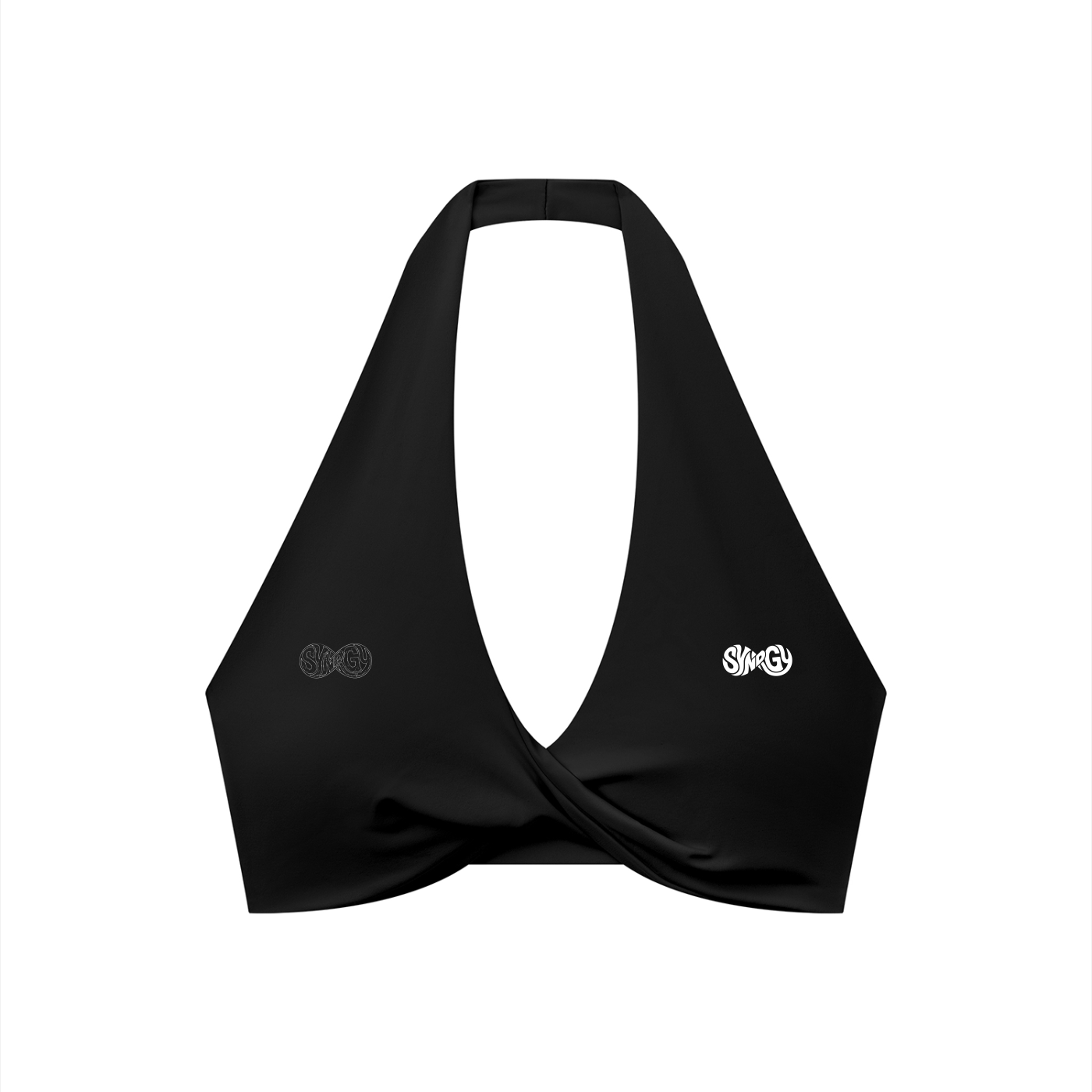 Limitless Pleated Halter Sports Bra